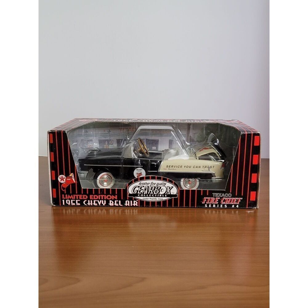 Texaco Fire Chief Black 1955 Chevy Bel Air Diecast Pedal Car By Gearbox #A67